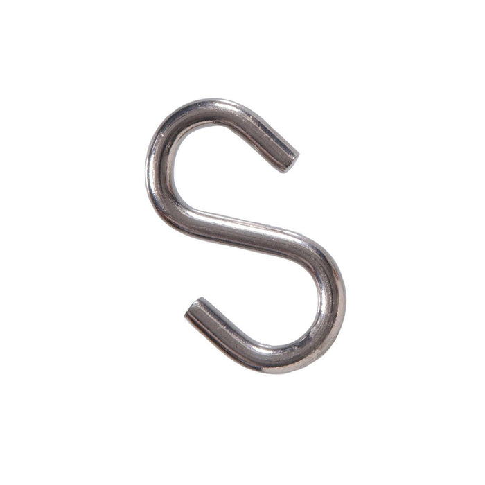 1" Heavy-Duty Zinc Plated S Hook - 100 per Bag