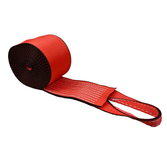 4'' Winch Strap with Twisted Loop - Red