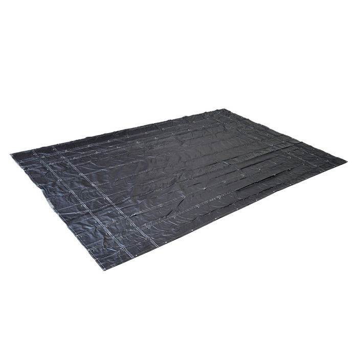 Heavy Duty Steel Truck Tarps - 16' x 24'' (2R | 4S) Black 16 oz